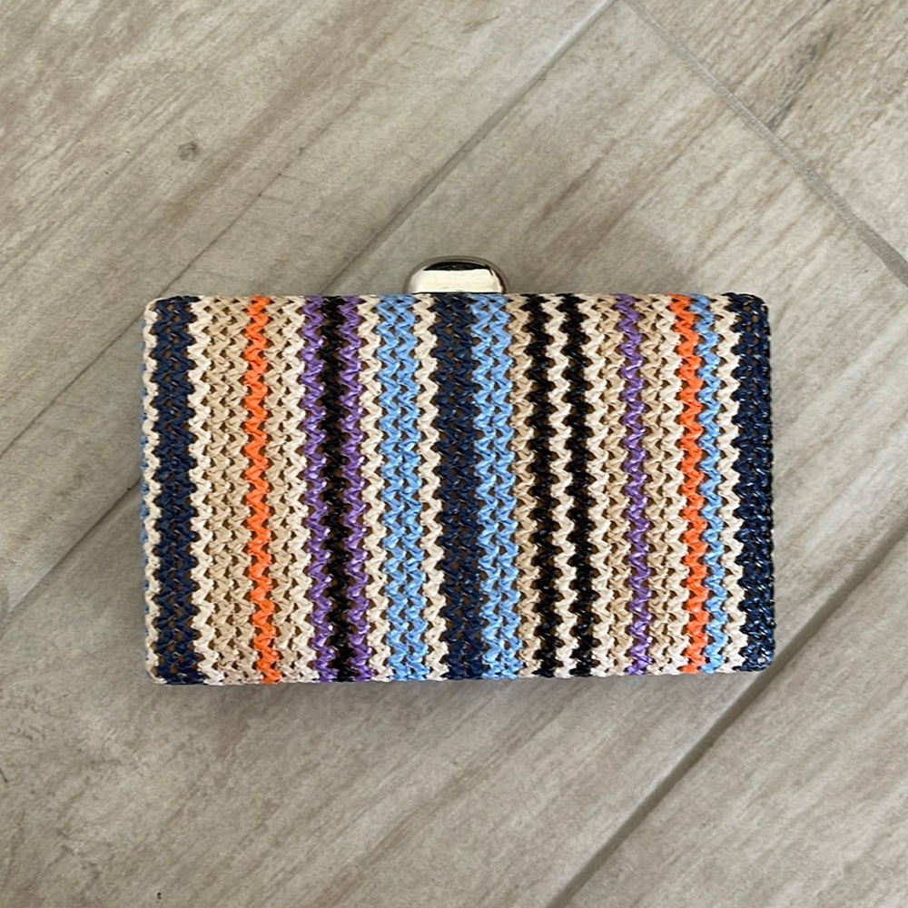 Alessia Multi Stripe Clutch (BRAND NEW W TAG NEVER WORN)